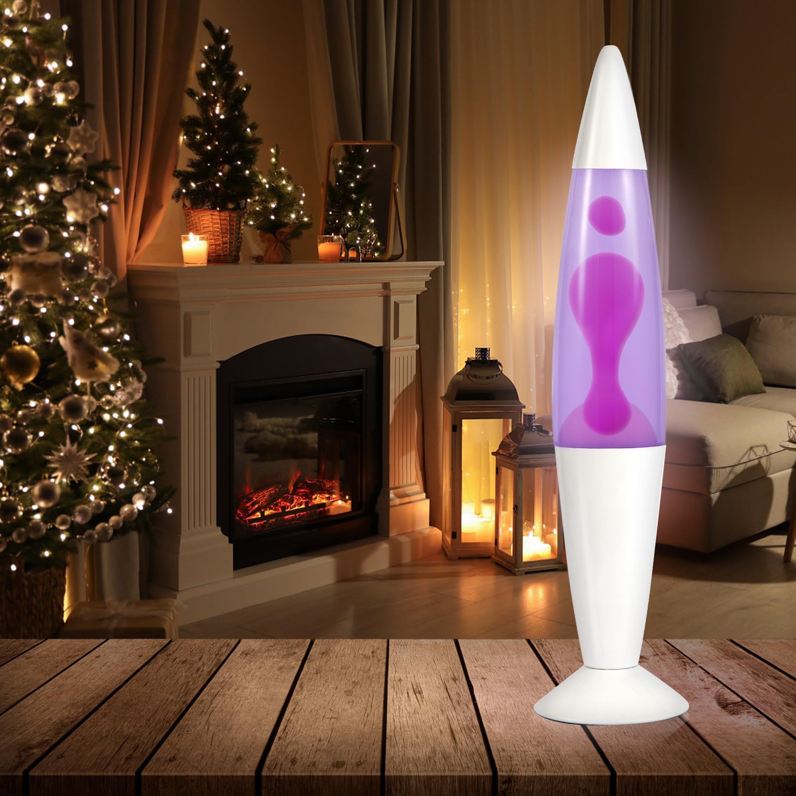 JOOYHOOM 16Inch Beautiful Liquid Lamp,Relaxing Night Light Home D  cor Motion Lamp for Living Room Office Bedroom Lamp for Adult