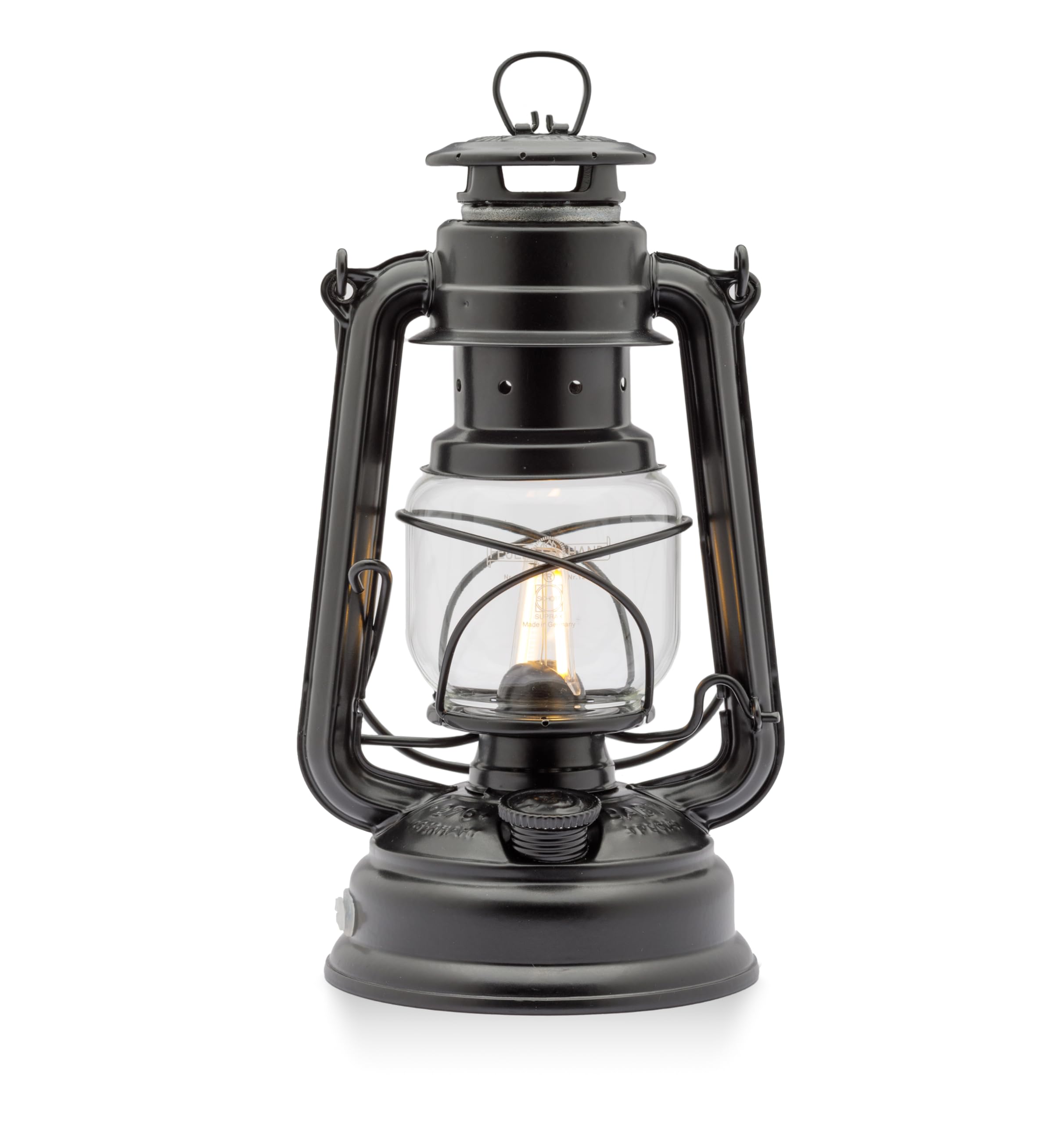 Feuerhand Outdoor Kerosene Fuel Lantern  German Made Weather Resistant Baby Special 276 Galvanized Hurricane Lamp for Camping or Patio  10 Inches  Matte Black