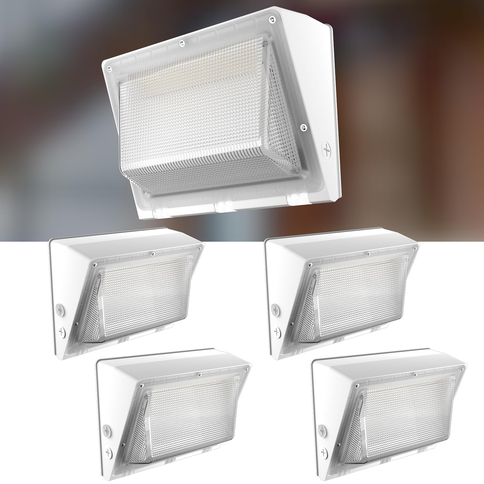 Lightdot 4Pack 200W Led Wall Pack Lights  100-277V Dusk To Dawn Photocell  30000Lm(150Lm/W) 5000K Ip65 Waterproof Outdoor Exterior Lighting  Energy Saving  Etl | 5-Year Warranty(Height:15~30Ft)