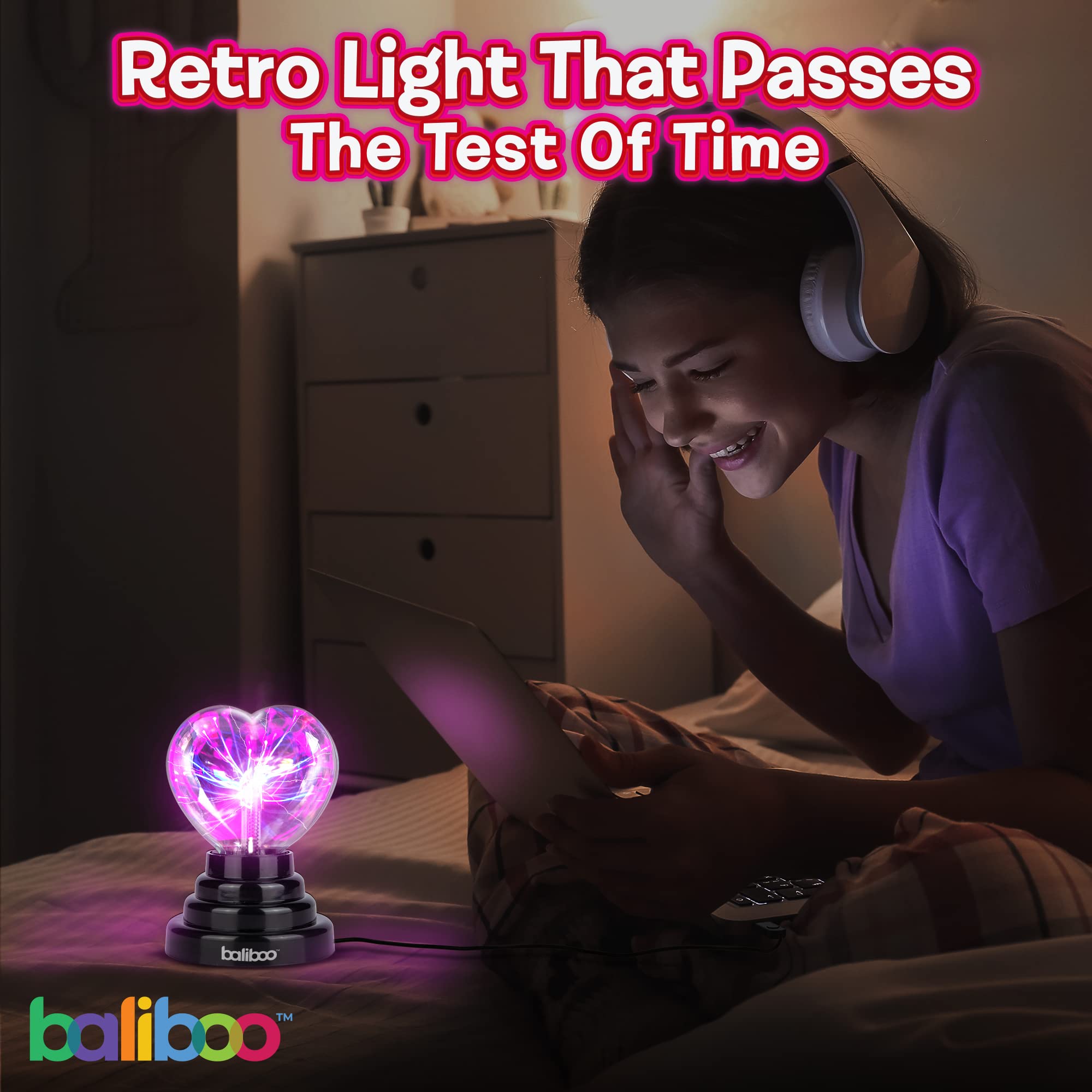 Plasma Heart Shaped Light 4? Touch Activated, Valentine Gift, Usb Cable Or Battery Powered, Stocking Stuffers, Magical, Interactive, Mood Setting, Fun Science ,Party Prop,Gift For Kids And Adults