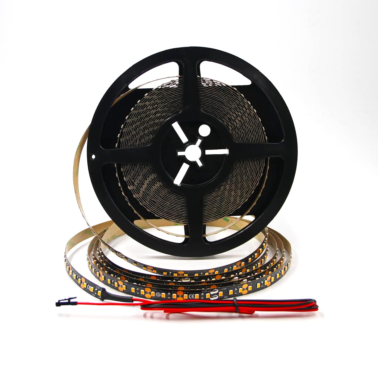 Vst Led Strip Lights Warm White 120Leds/M 1000Lm/M 9.6W/M Led Tape Light 12V 2835 Cuttable Connectable Dimmable Led Strips For Indoor Under Cabinet Etl-Listed,No Driver (3000K-16.4Ft Black)