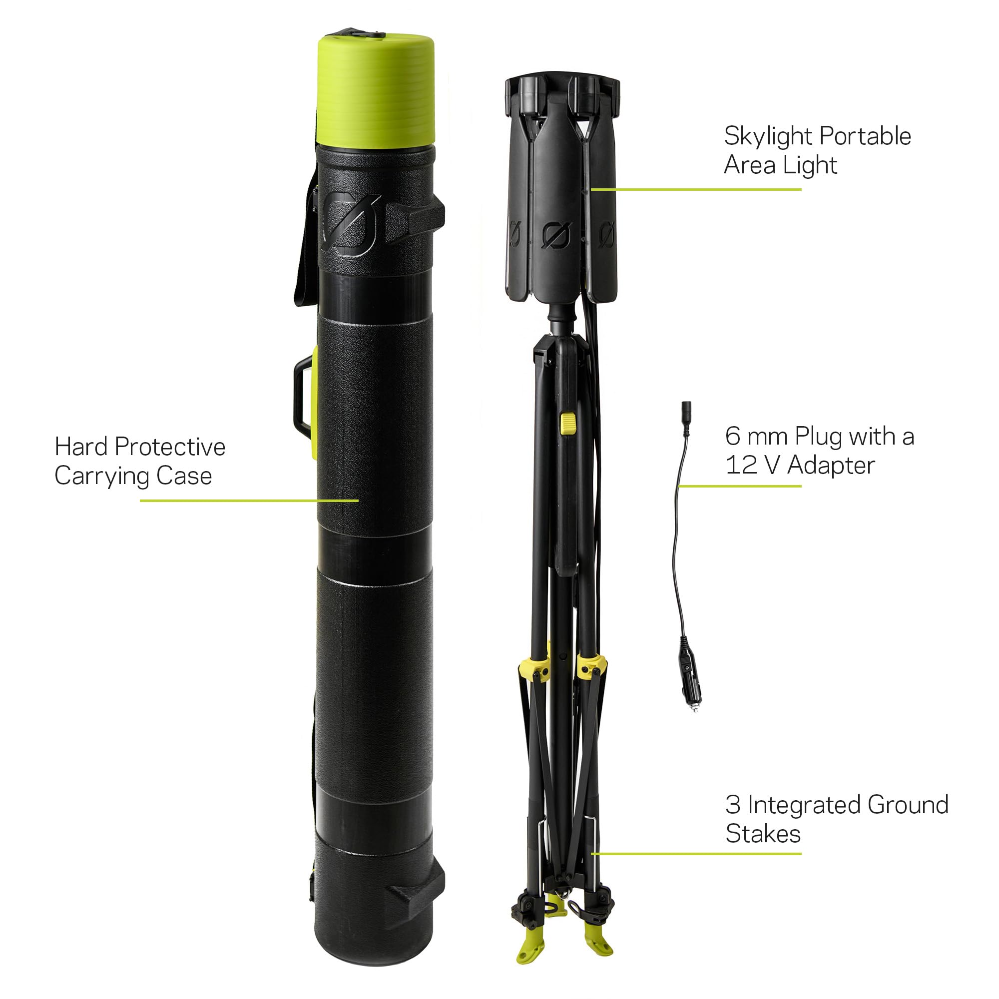 Goal Zero Skylight 6000-Lumen Portable LED Light, 4-12' Adjustable Height, Black, Compatible with Yeti Power Stations for Camping & Outdoor Use