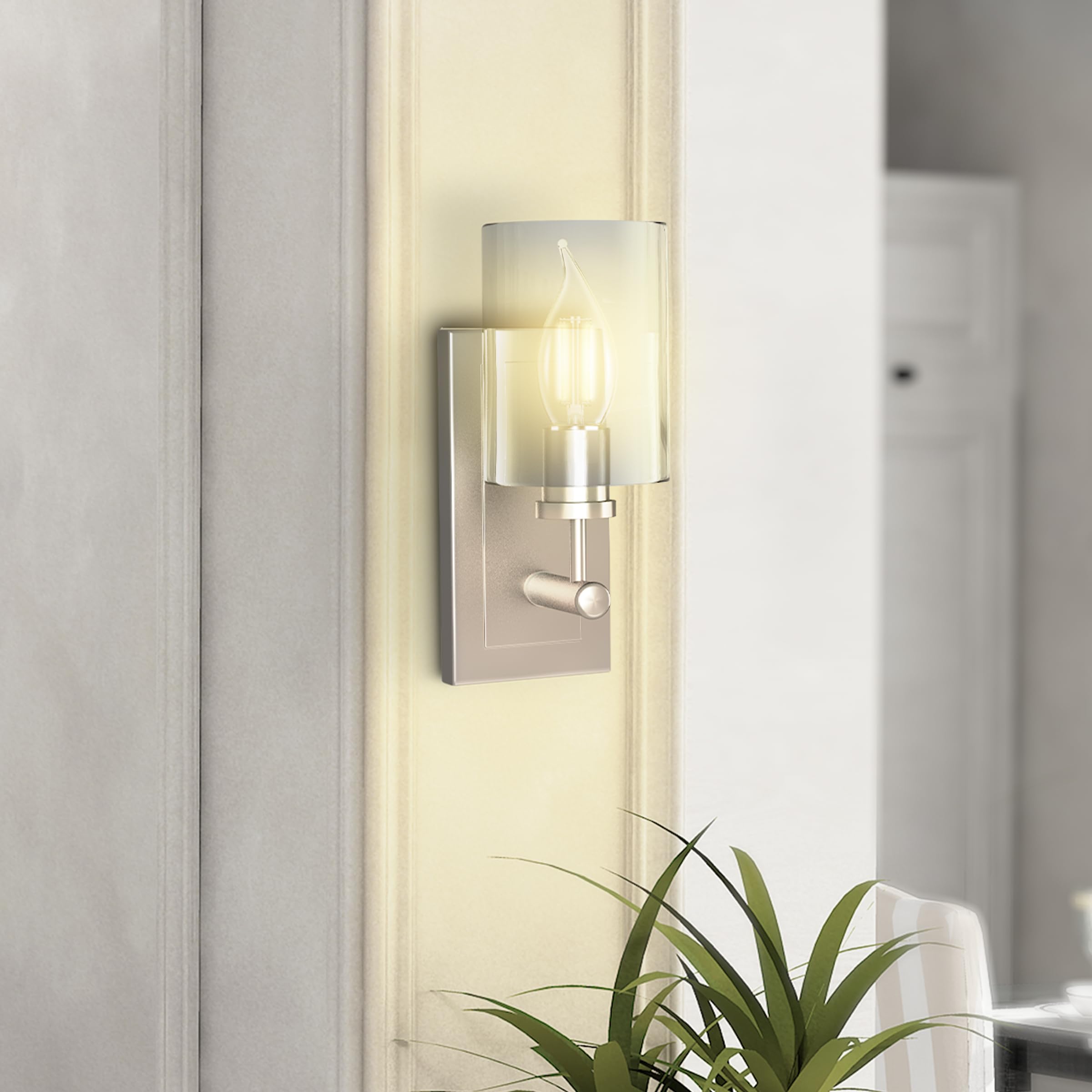 Feit Electric 60W LED Dimmable Light Bulb, 500 Lumens, Glass, 2700K Soft White, 6-Pack, Model CFC60/927CA/FIL