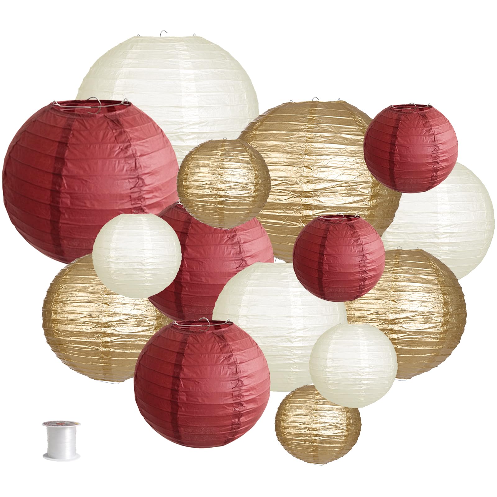 zilue Paper Lanterns Party Decorations, Round Hanging Paper Lanterns Decorations for Graduation Bachelorette Wedding Birthday Pa