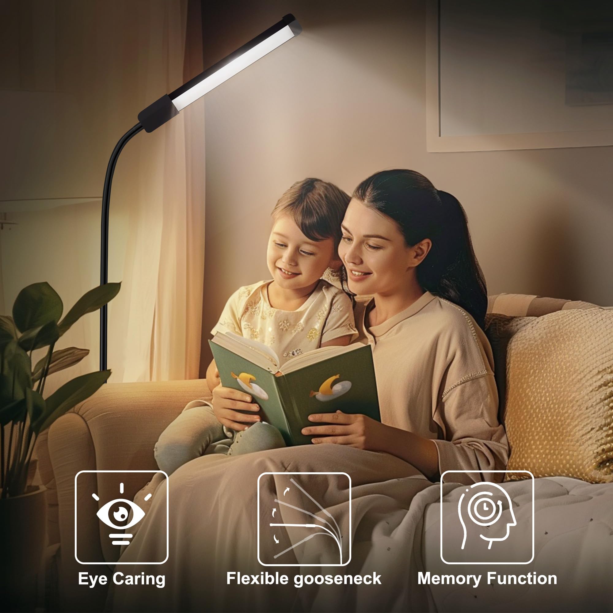 Hanaking Floor Lamp, Bright Led Lash Lamp For Eyelash Extensions, Dimmable Brightness And 3 Colors Lash Light, Adjustable Height