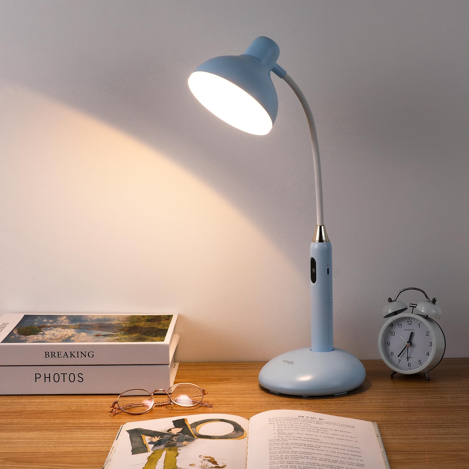 Vavofo Wireless Led Desk Lamp With Touch Control - Adjustable 2700-7000K Color Temperature, 700Lm Brightness, 360 Flexible Goose