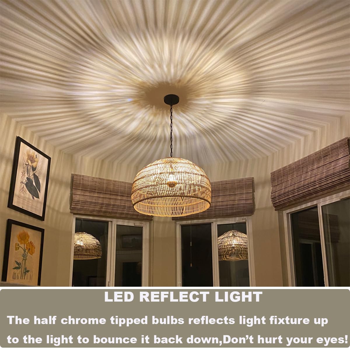 Karlunkoy Half Chrome Light Bulbs,Half Green Tipped Dimmable 6W (Equivalent 60Watt) Led Ediosn Light Bulbs,Soft White 2700K,G80/