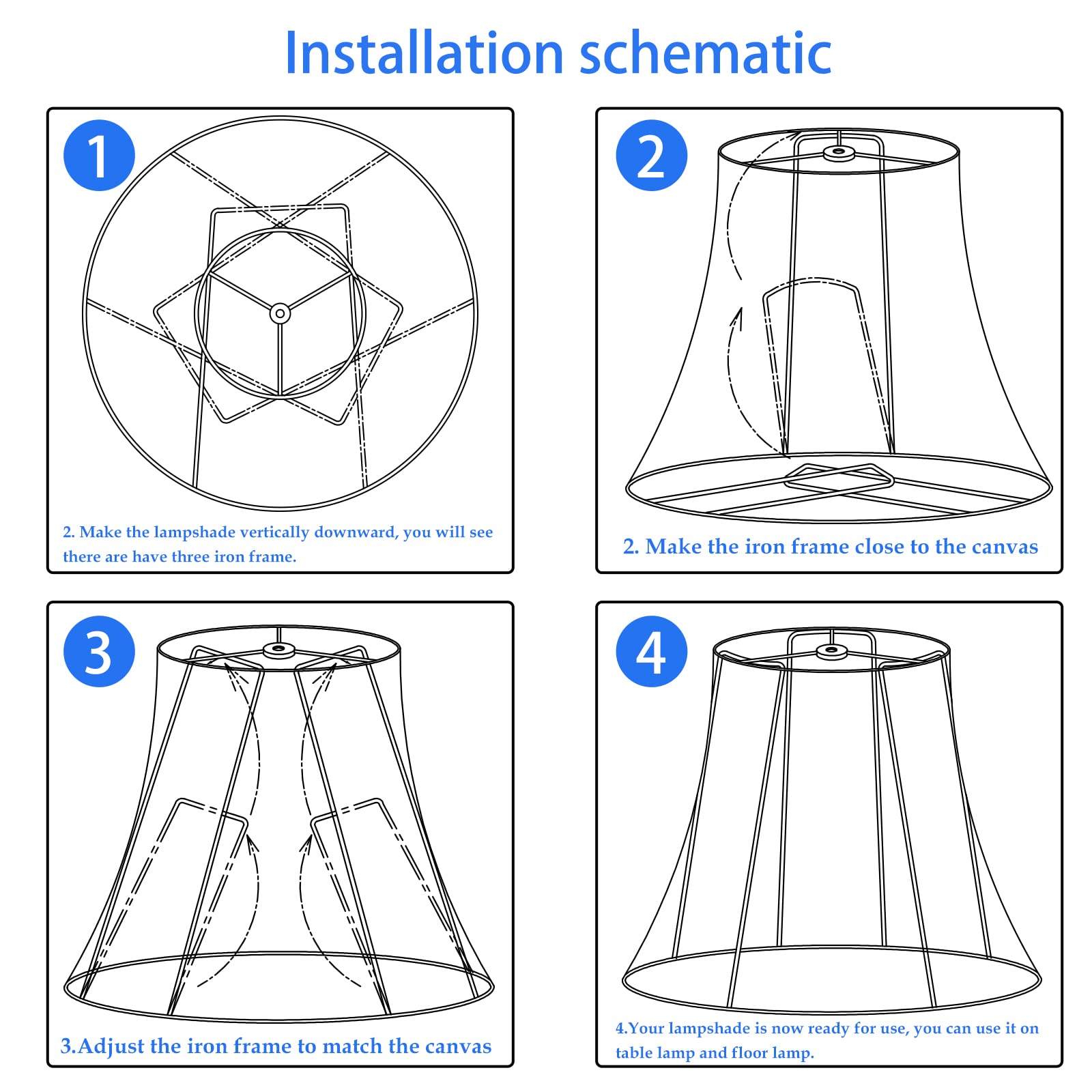 TOOTOO STAR Lamp Shades Set of 2, Faux Leather compatible with Sheepskin, 6in Top x 14in Bottom x 10in High, Model SX-0255SS