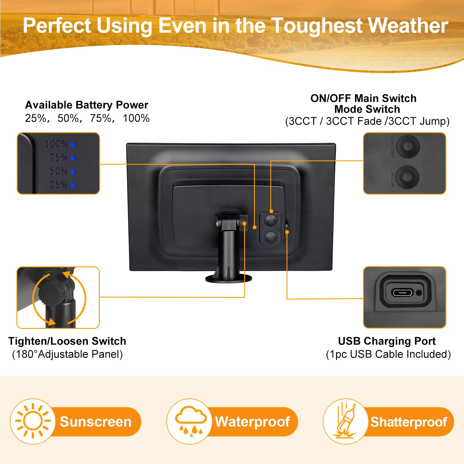 Mlambert 96Ft(2X48Ft) 3-Color In 1 Dimmable Solar String Lights Outdoor, Remote Patio String Lights With 30+5 Led Bulbs For Perg