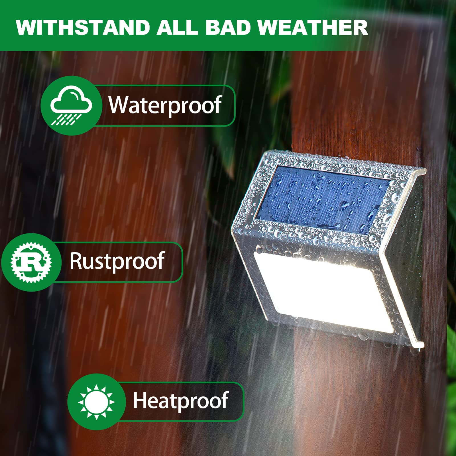 JSOT Solar Lights Outdoor Decorative Waterproof LED Garden Lamp 8 Pack Cool White Model LTD