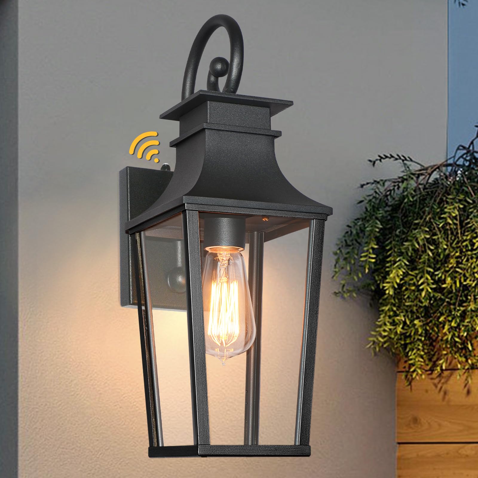 ALVIME Dusk to Dawn Outdoor Wall Lights Fixture, Exterior Wall Lanterns, Porch Outside Lamps Sconce for Entryway, Front Door Bac