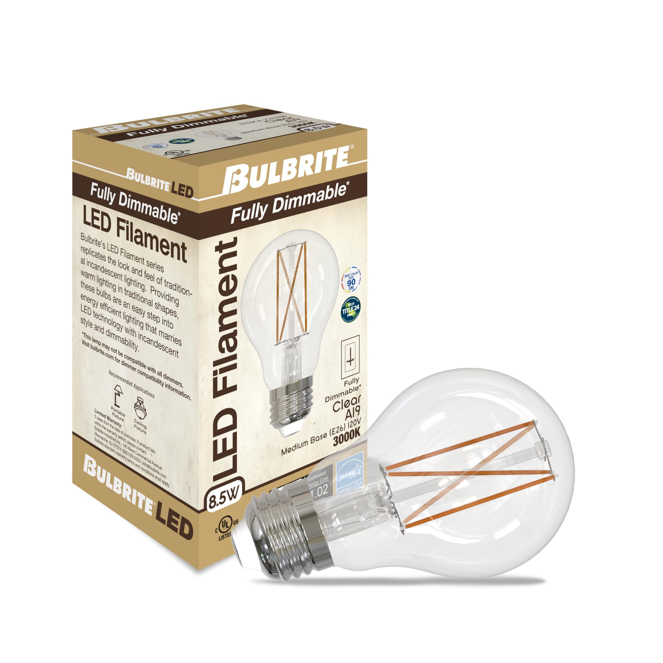 Bulbrite 776768 Light Bulb, 1 Count (Pack Of 1), Clear (1)