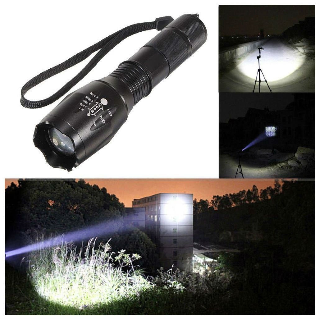 10000 Lumens Xm-L T6 Zoomable Tactical Military Led 18650 Flashlight Torch Lamp
