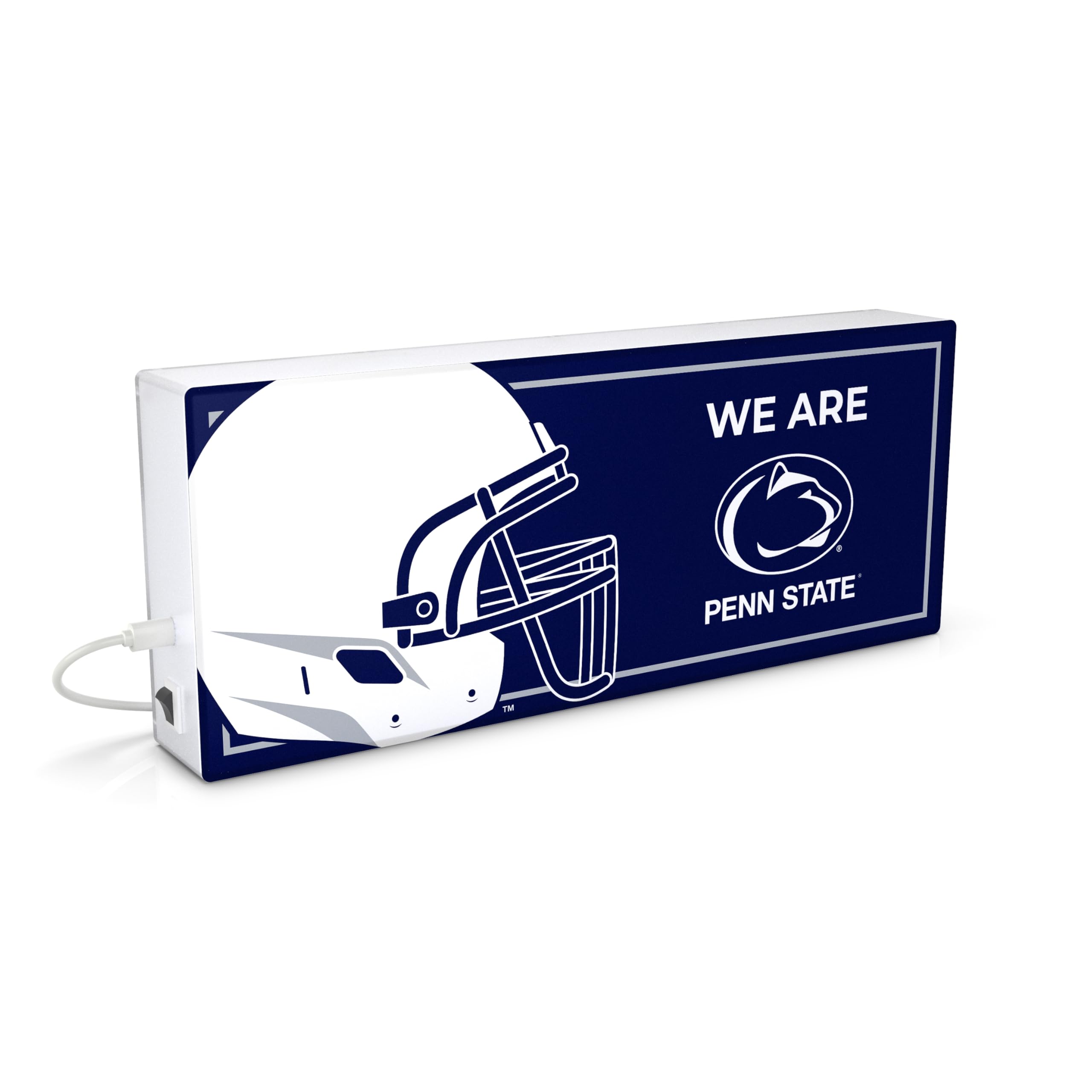 SOAR NCAA LED Ambience Light Box: Elevate Your Space with Officially Licensed Wall D  cor, Penn State Nittany Lions