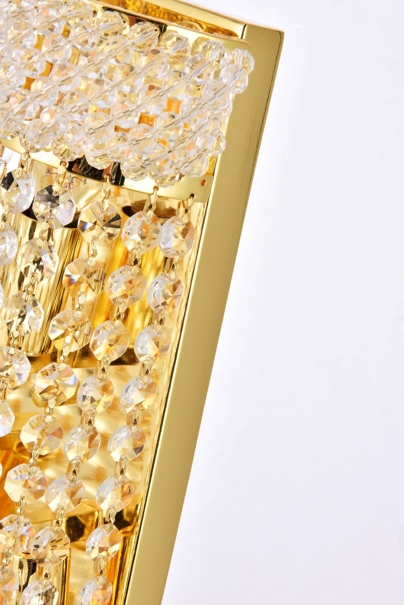 Elegant Lighting Gold Wall Sconce, 4 Light Fixture With Clear Royal Cut Crystal