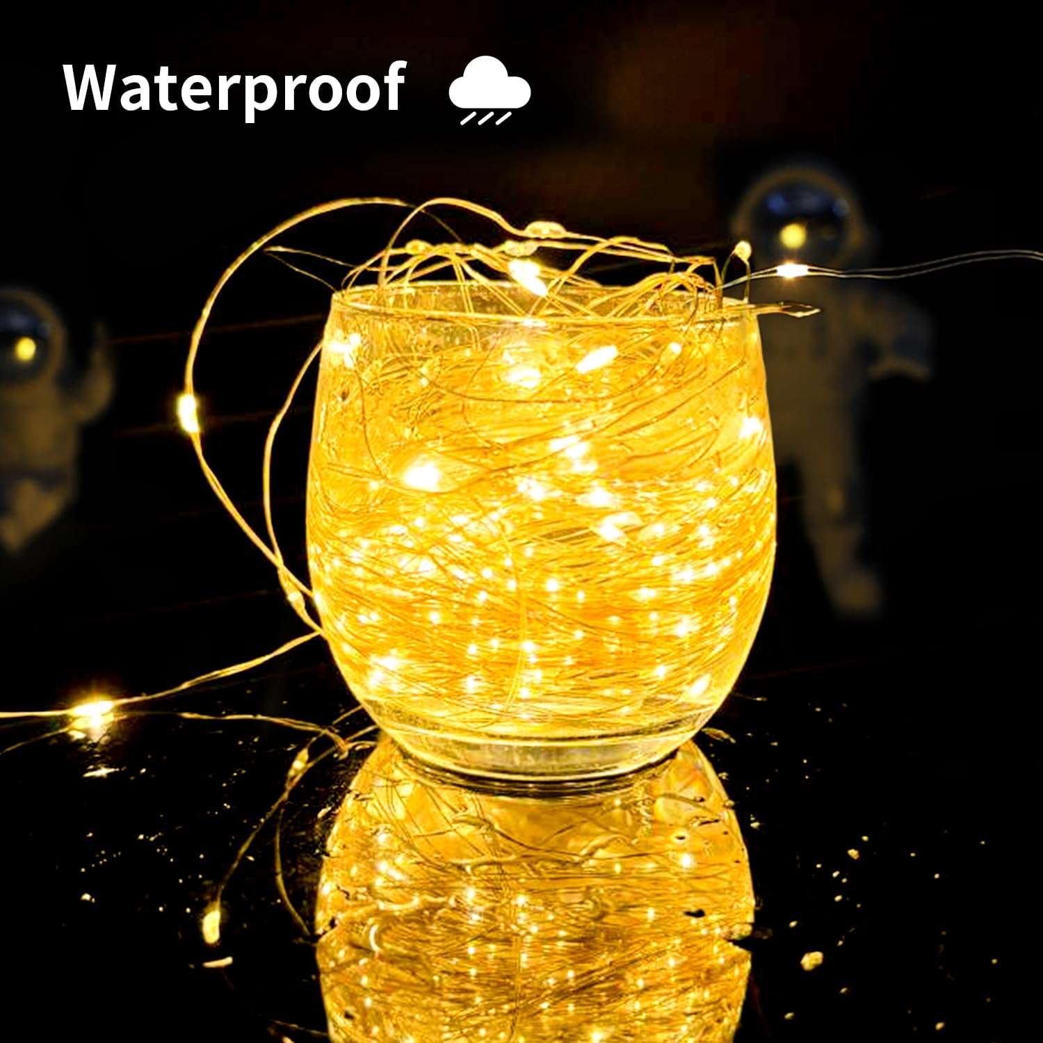 Solar String Lights Outdoor, 33 Feet 100 Leds 8 Modes Solar Fairy Lights For Outside, Waterproof Solar Outdoor Lights For Patio