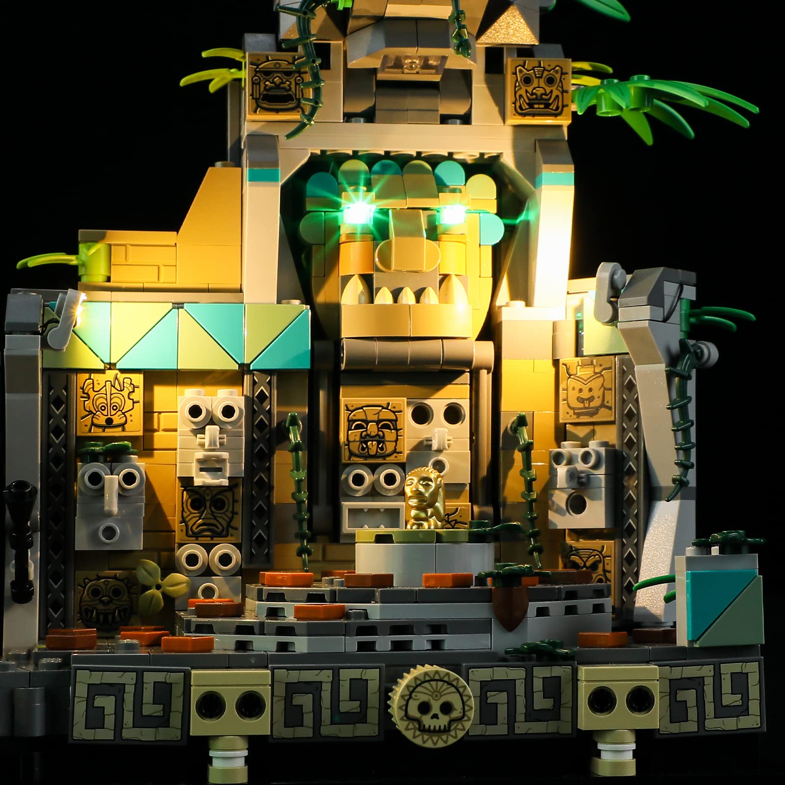 LIGHTAILING LED Lighting Kit for 77015 Temple of The Golden Idol - Compatible with Building Blocks Model - Golden Color