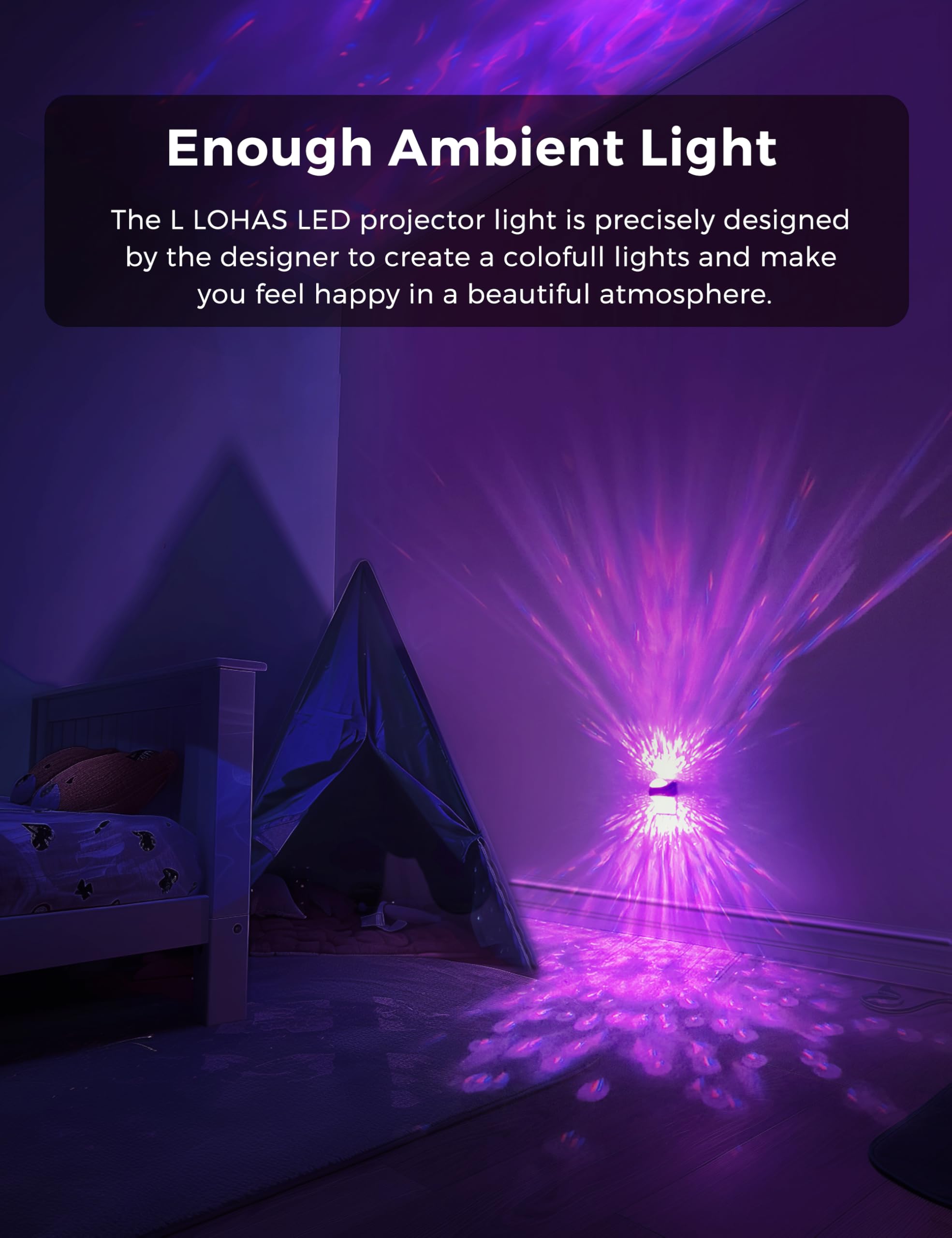 L Lohas Led Night Light For Kids Night Light Projector With Dusk To Dawn Sensor 9 Color Changing  Star Projector Galaxy Nightlight For Playroom Christmas Party Birthday Gifts