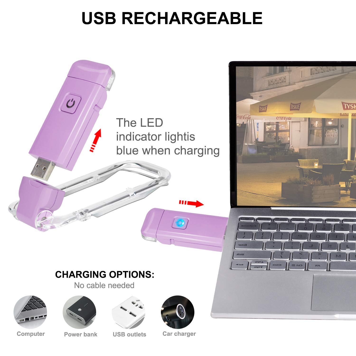 Rechargeable Book Reading Light For Kids,Clip On Led Book Light In Bed,Portable Bookmark Light With Brightness Adjustable For Ey