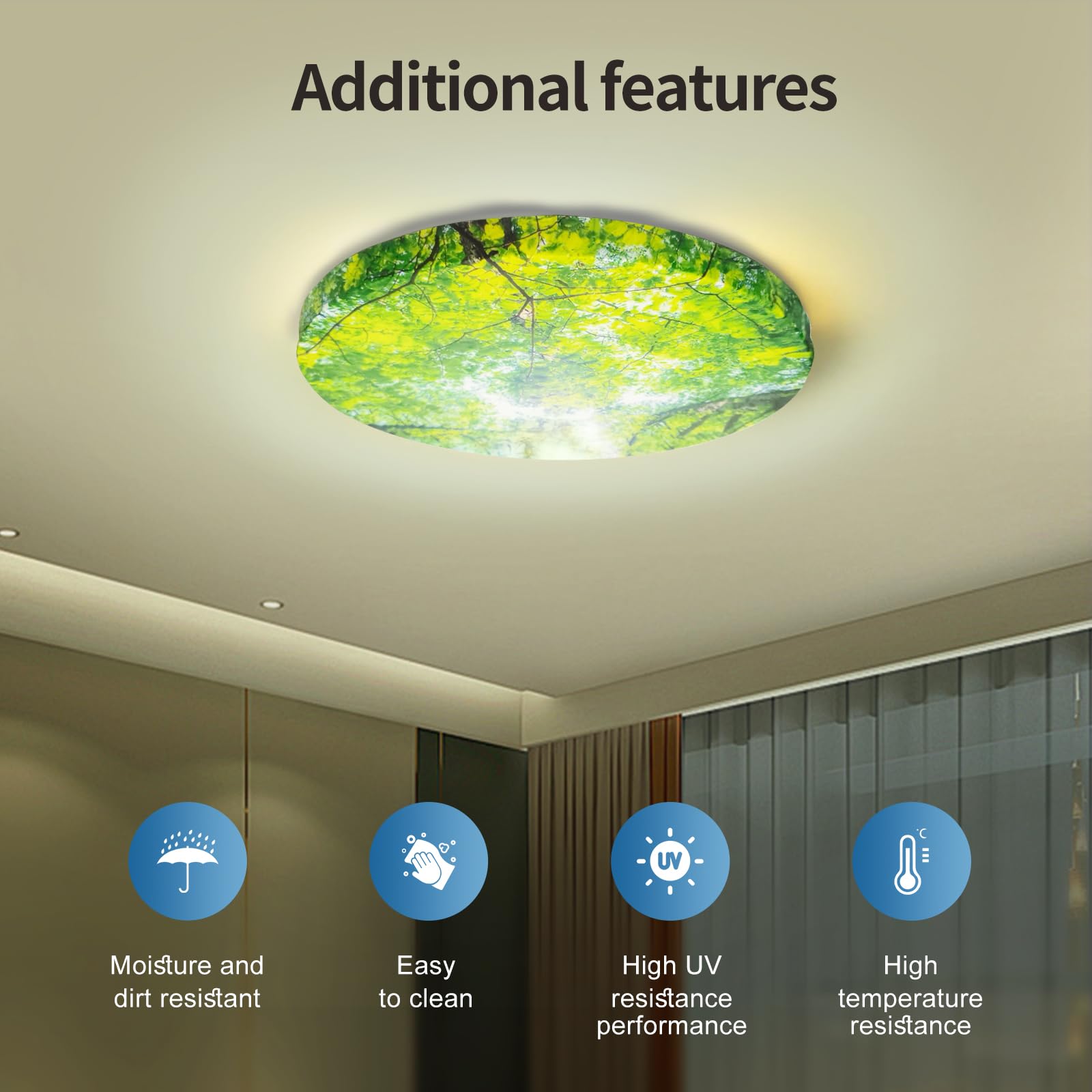 Casazen 12 Inch Ceiling Light Cover, 1 Pcs Fabric Flush Mount Light Fixture Cover, Ceiling Light 12 Inch Room Cover For Bedroom,