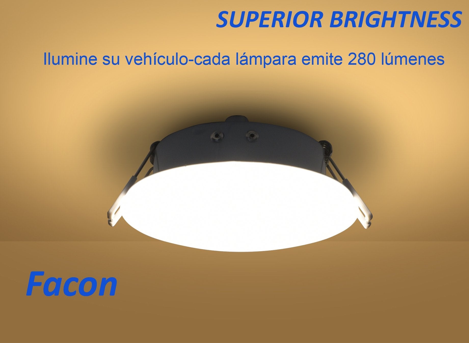 Facon 4.5 LED 12V RV Puck Light, Aluminum Recessed Down Light, 3400K Warm White, for Motorhomes, Campers, Trailers, Boats