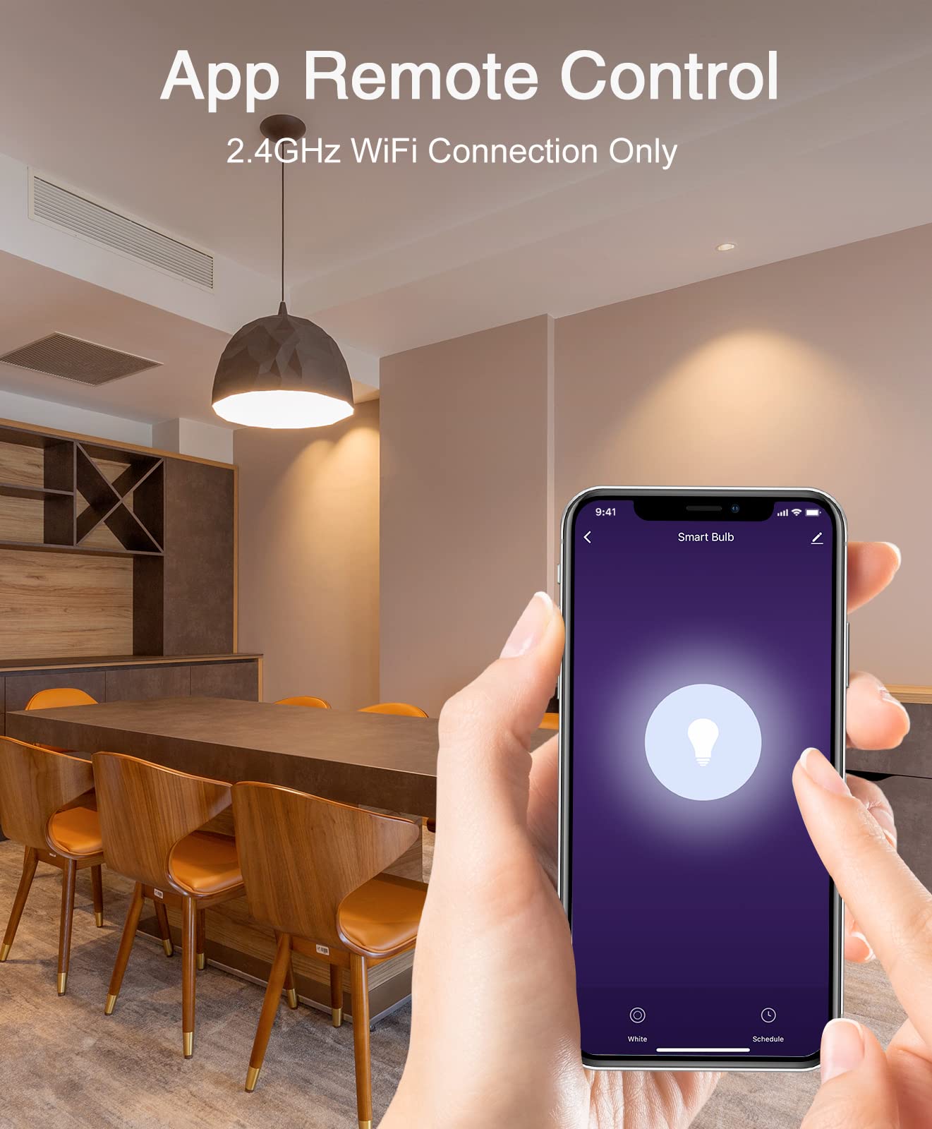 GHome Smart Light Bulbs, E26 A19 LED Smart Home Lighting Bulb Works with Alexa & Google Home, 2700K Warm White, 800 LM 8W Dimmab