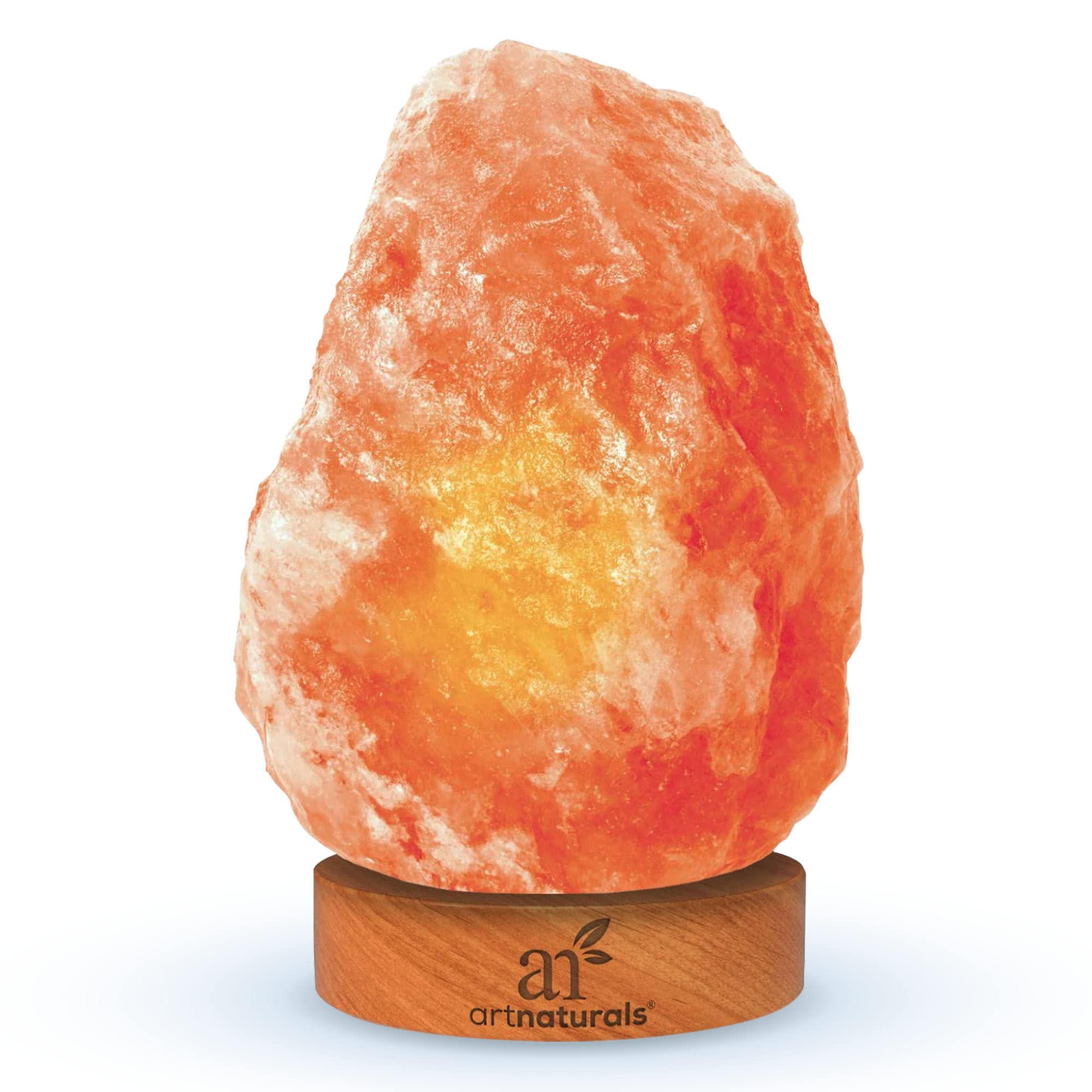 Artnaturals Himalayan Rock Salt Lamp - Natural Glow Night Light -Hand Carved Pink Crystal from Pure Salt - for Rest, Relaxation 