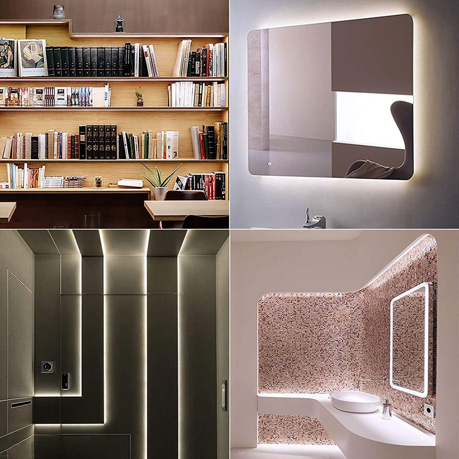 Suyooulin Led Strip Lights, 16.4Ft Waterproof Ip65, Smd 2835, 1200 Leds, 26000Lm, Natural White 4500K,