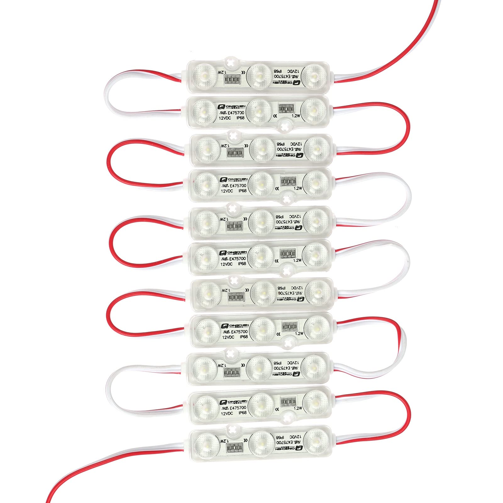 Q QINGCHEN LED Module 4000K Natural White Waterproof Light 25Ft 50pcs Chain DC12V Model QC-M207-WW