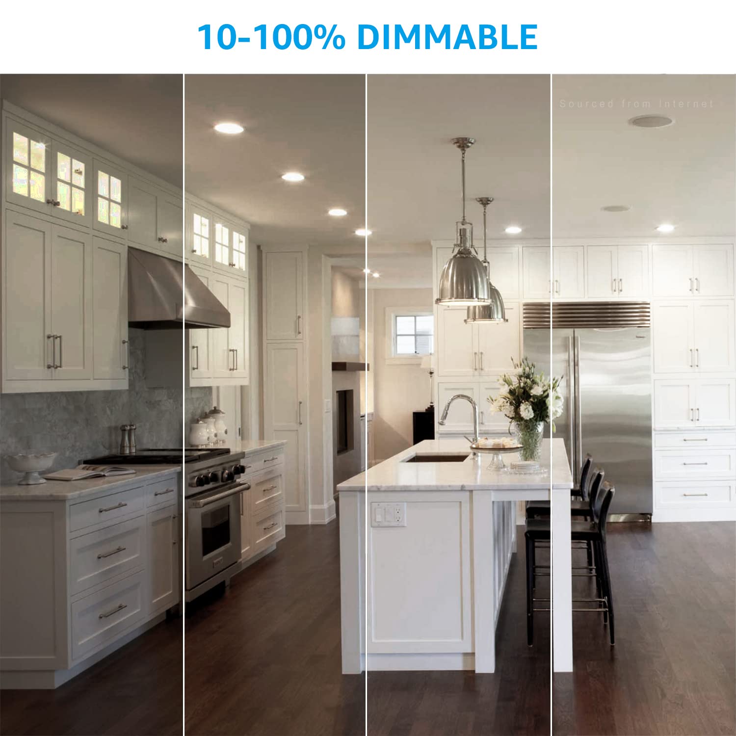 TORCHSTAR BR20 LED Bulbs 8-Pack, Dimmable 7.5W (50W Eqv), Cool White 4000K, E26 Medium Base, Model 647
