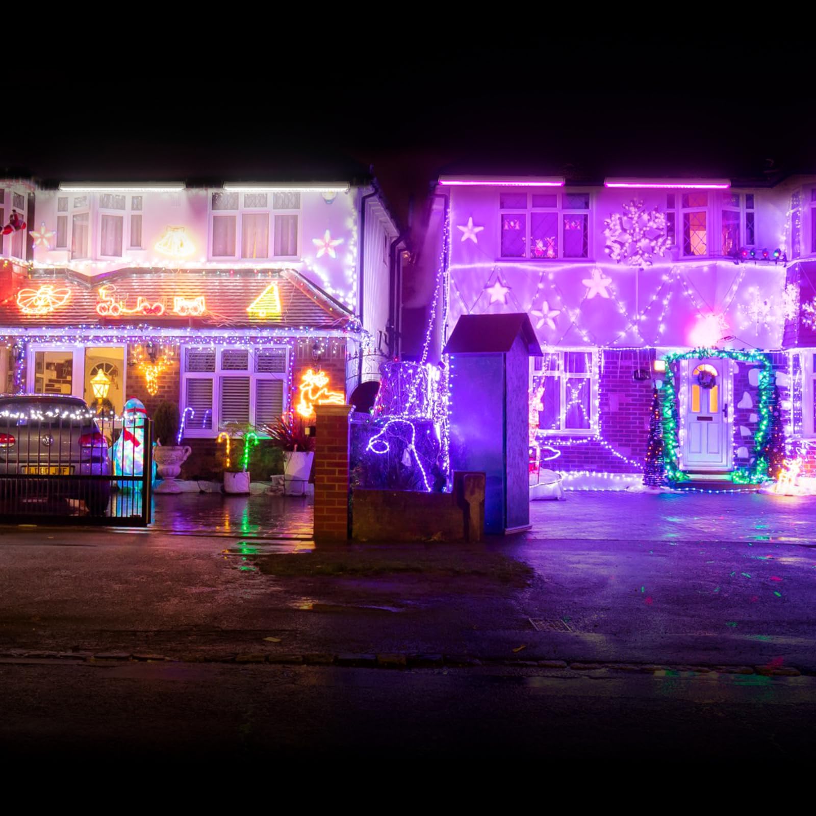 Hakkagrow Led Wall Washer Light With Rf Remote, 144W Dimmable Rgbw 5700K Linear Light Bar Plug And Play, 120V Waterproof Landsca