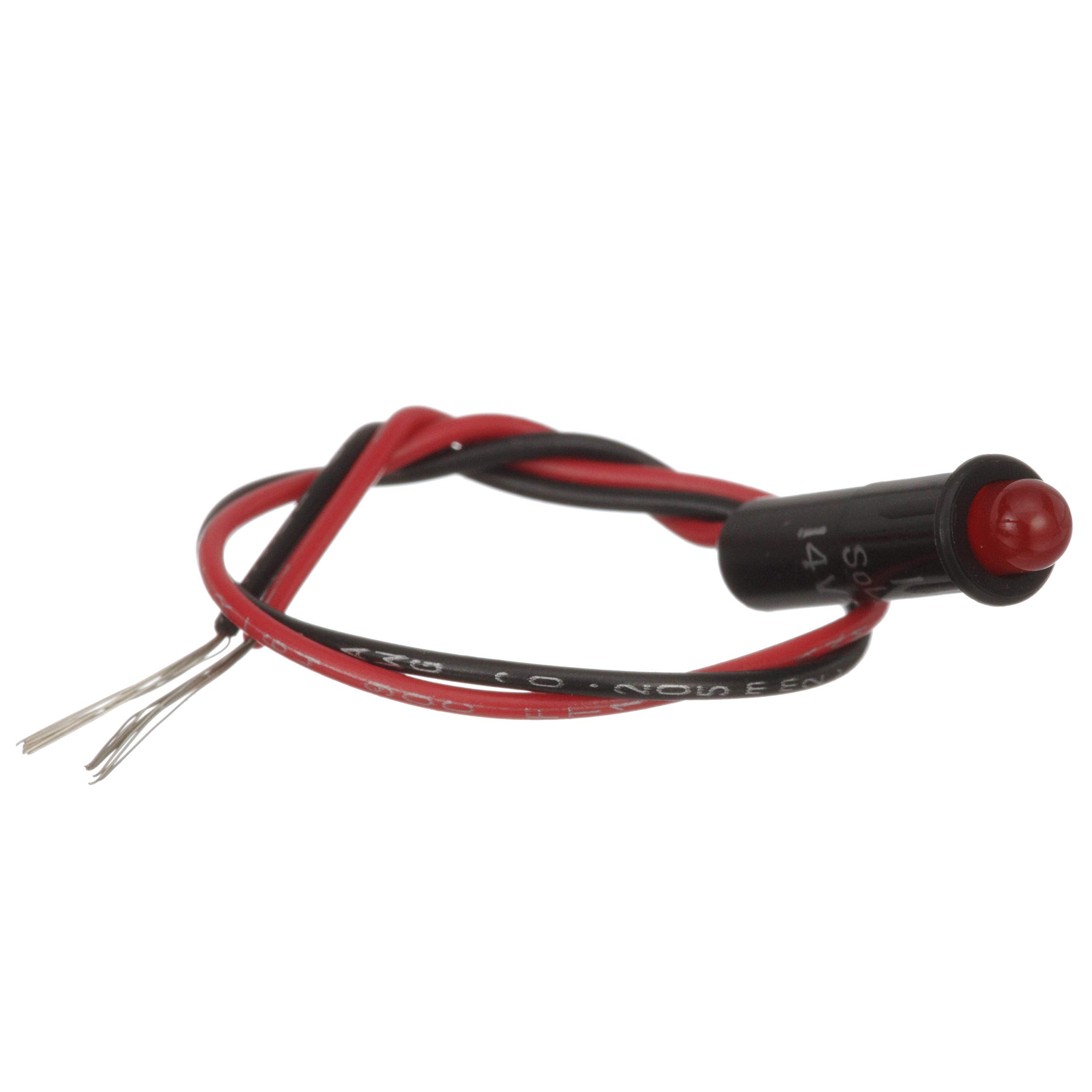 SEACHOICE LED Indicator Light, 14V, 6 in. Lead Wires, Red, Model 09851