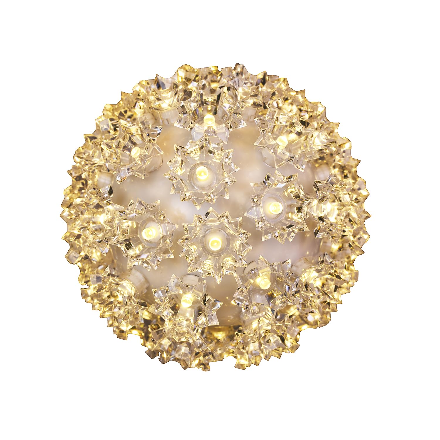 Novelty Lights 50 LED Light Sphere, 6in Diameter, Warm White, Plastic, Model MRD-50A-2, Outdoor Hanging Gazebo Decor