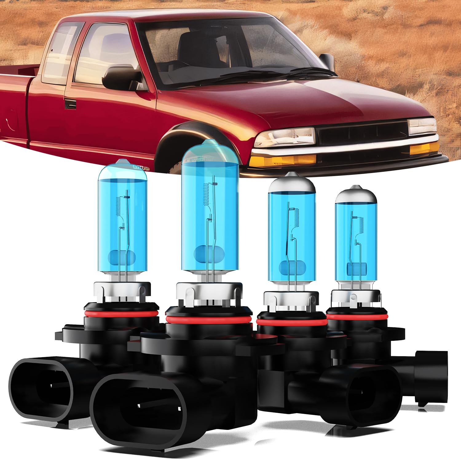 TTDBDAN Headlights Fit For 1994-2004 Chevrolet Chevy S10 Halogen Headlight Bulbs,9005/HB3/H10 High Beam & 9006/HB4 Low Beam Head