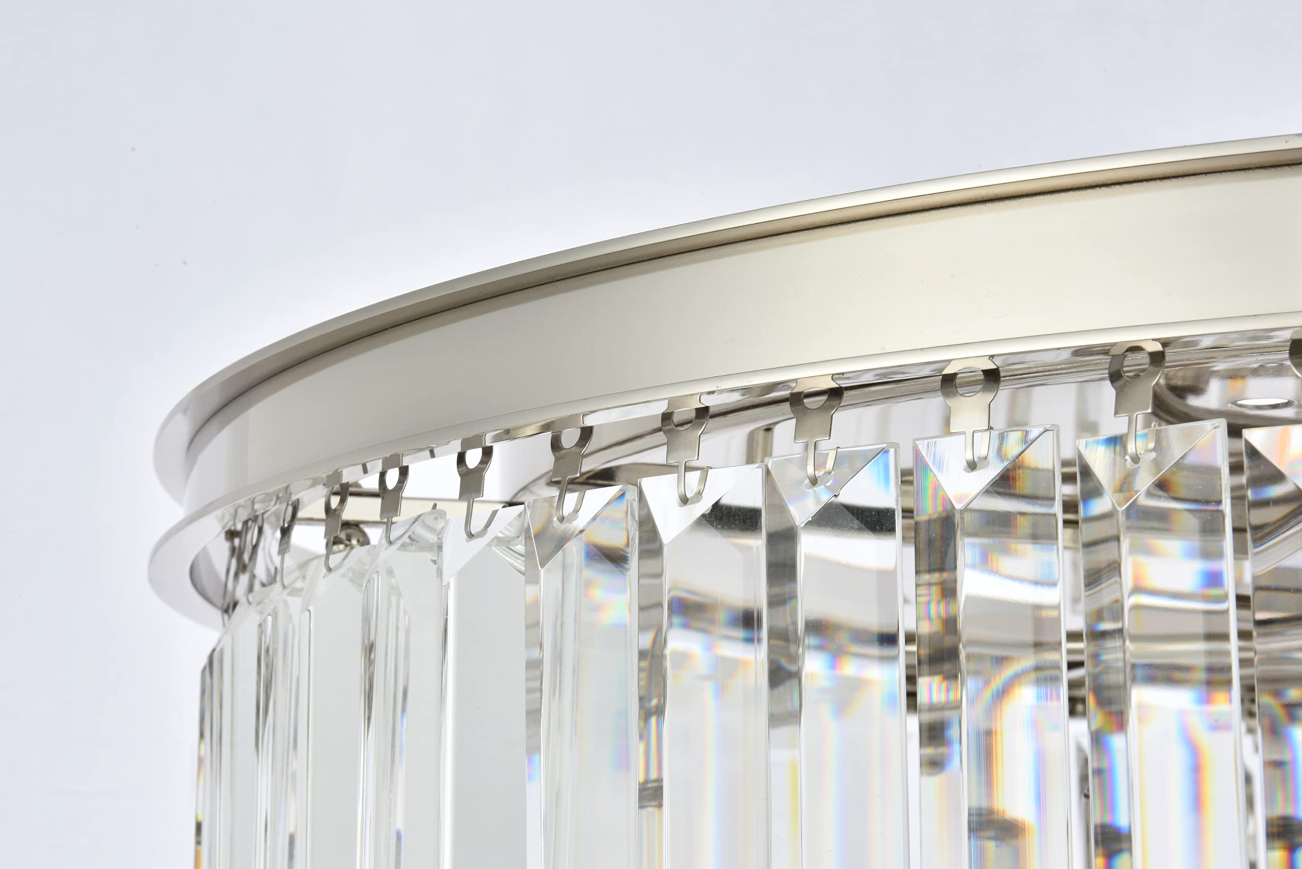 Elegant Lighting Urban Classic 1238F31MB/RC Sydney 8-Light Flush Mount, Matte Black