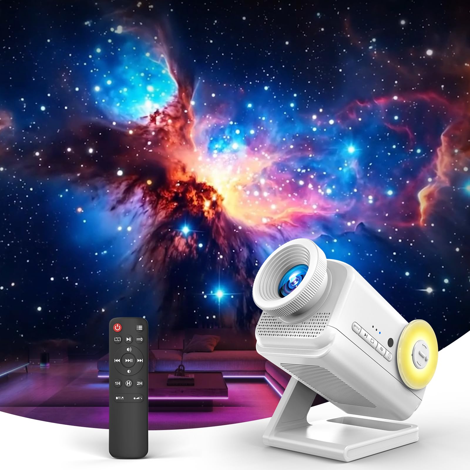 anysun 3D Galaxy Projector with Bluetooth Speaker, White – Lightsdaddy