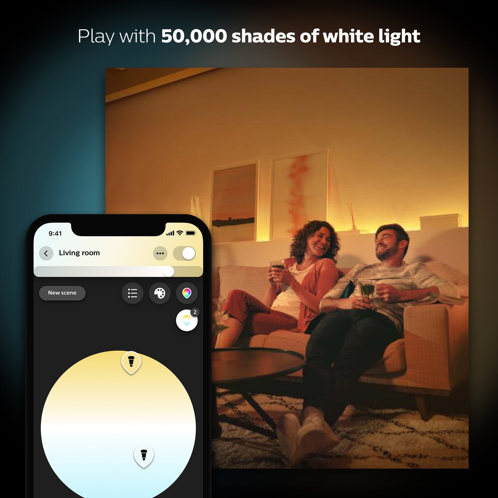 Philips Hue White Ambiance Br30 Led Smart Bulbs (Bluetooth Compatible), Compatible With Alexa, Google Assistant, And Apple Homek