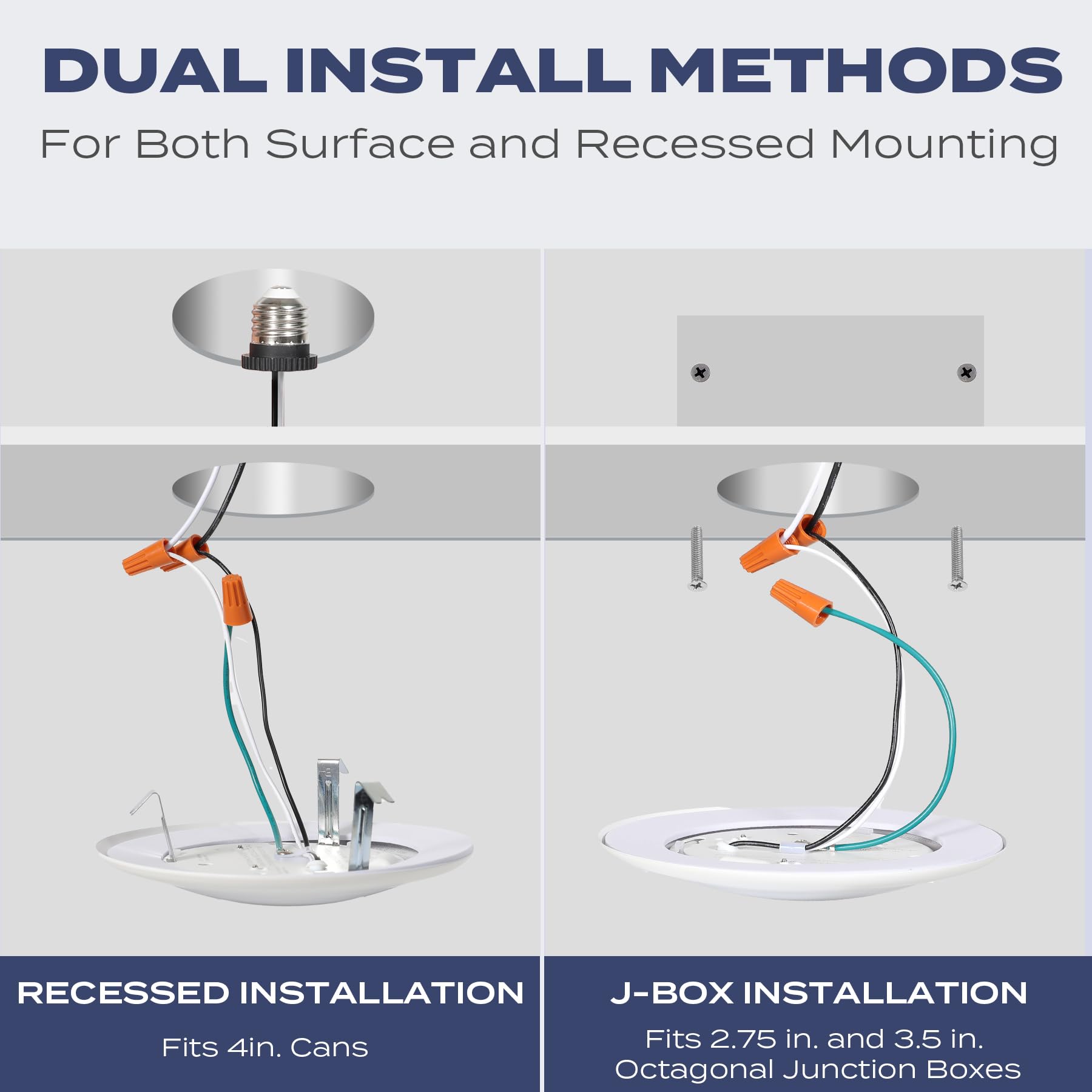 12 Pack 4 Inch Flush Mount Ceiling Light, Recessed Lighting, Led Disk Lights, Low Profile Surface Mount Light, Dimmable, 2700K/3
