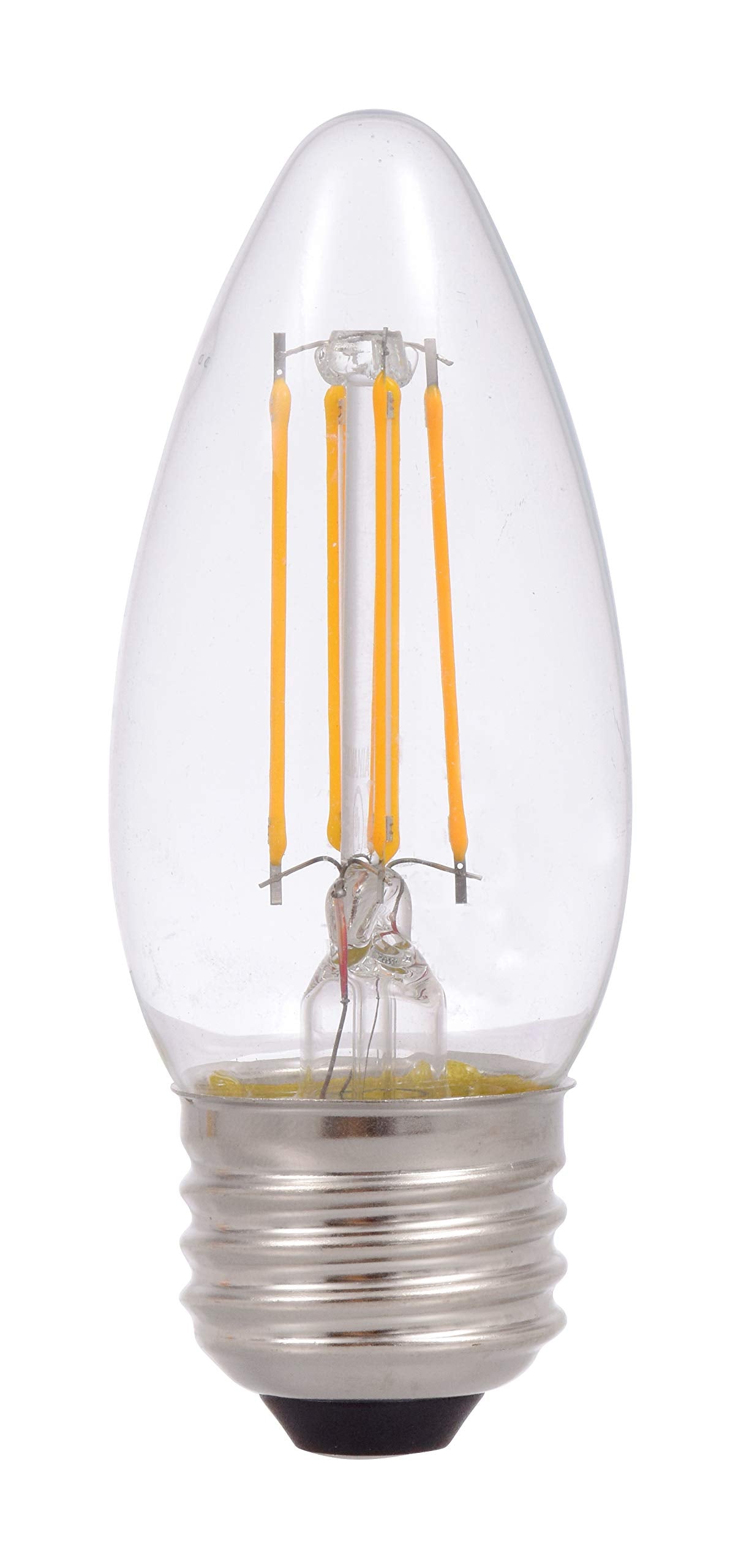 Sylvania Led Truwave Natural Series Candelabra Light Bulb, 40W Soft White Medium Base, Dimmable, Clear, Blunt Tip - 2 Pack