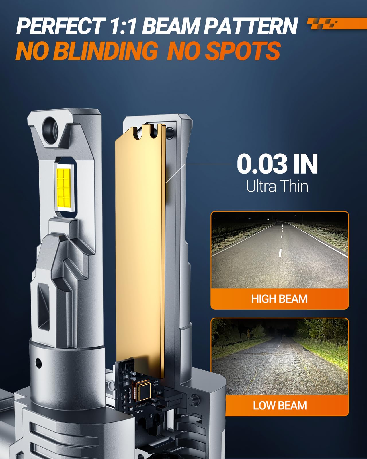 SEALIGHT 9005 H11 LED Fog Light Bulb Combo, 60000LM, 6500K Cool White, S1-PRO, Pack of 4