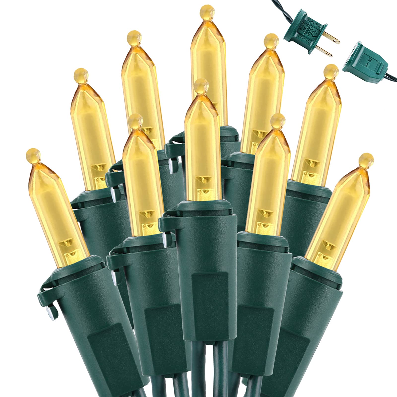 Brizled Mini Christmas Lights, 100 LED String Light, 33ft, UL Certified, Warm White, Energy Saving Fairy Light for Indoor & Outdoor Use