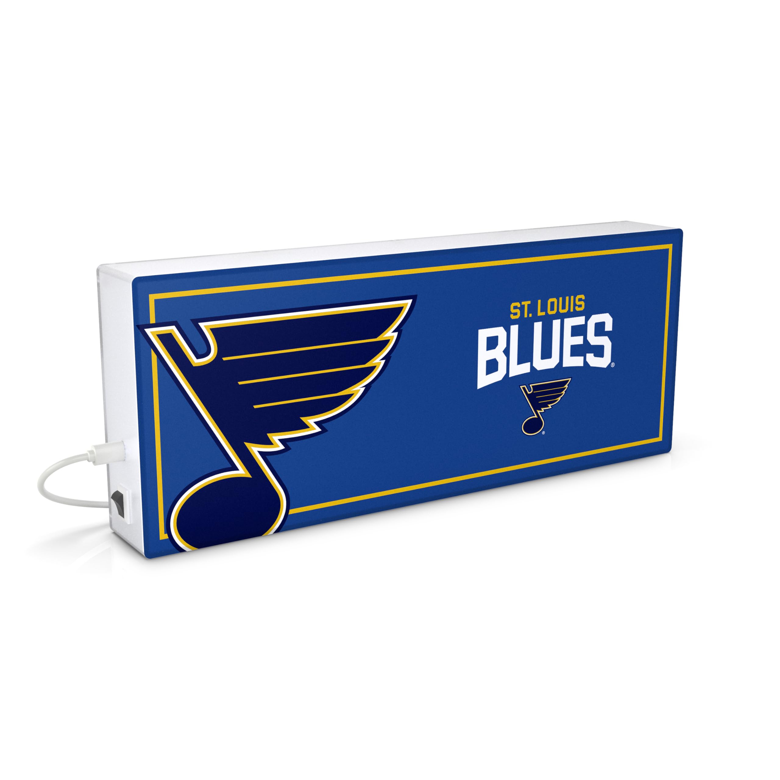 SOAR NHL LED Ambience Light Box: Elevate Your Space with Officially Licensed Wall D  cor, St. Louis Blues