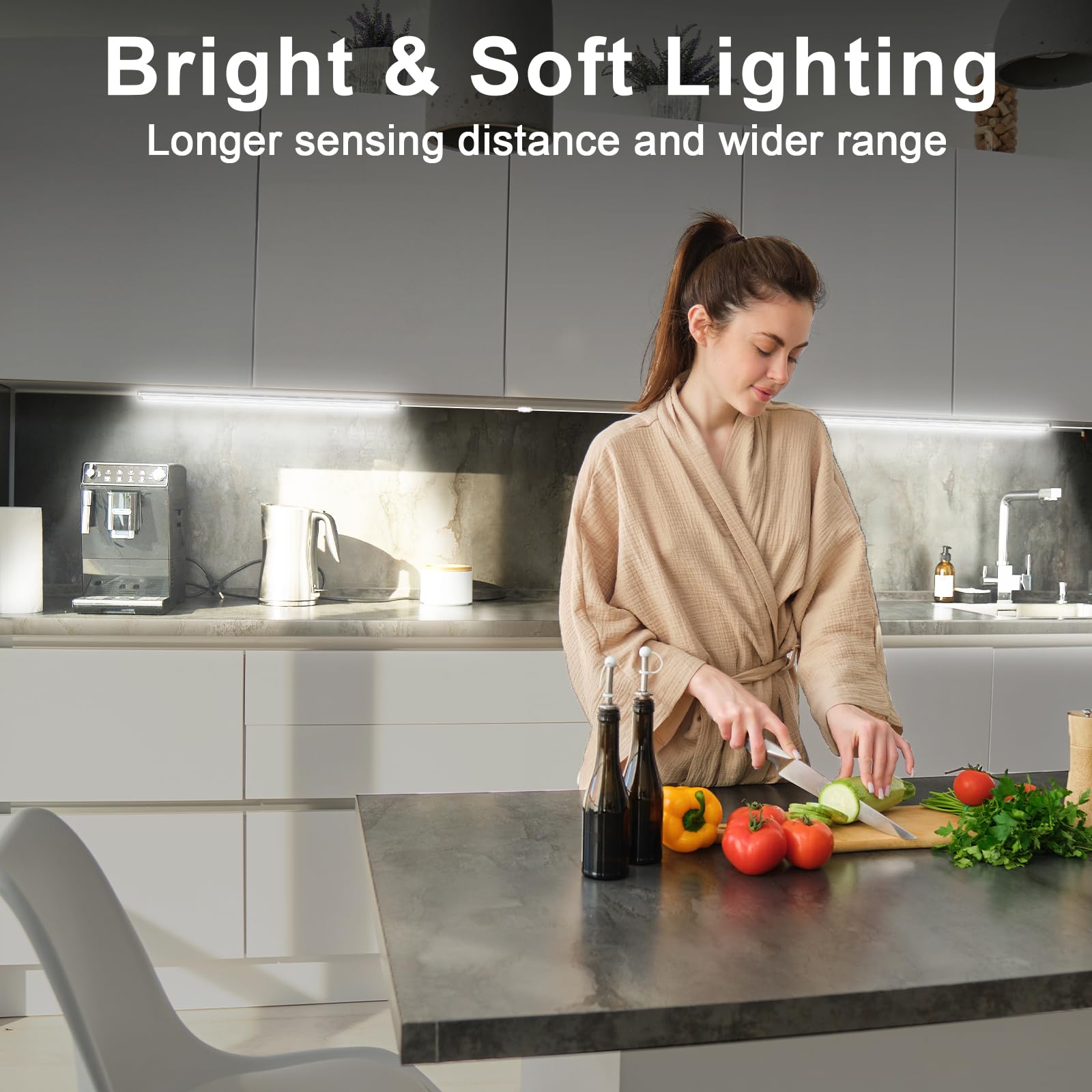 Daymeet Under Cabinet Lights, Bright Ultra Thin 12 Inch Led Cabinet Lighting Under Cabinet Light For Kitchen, 3 Color With Remot