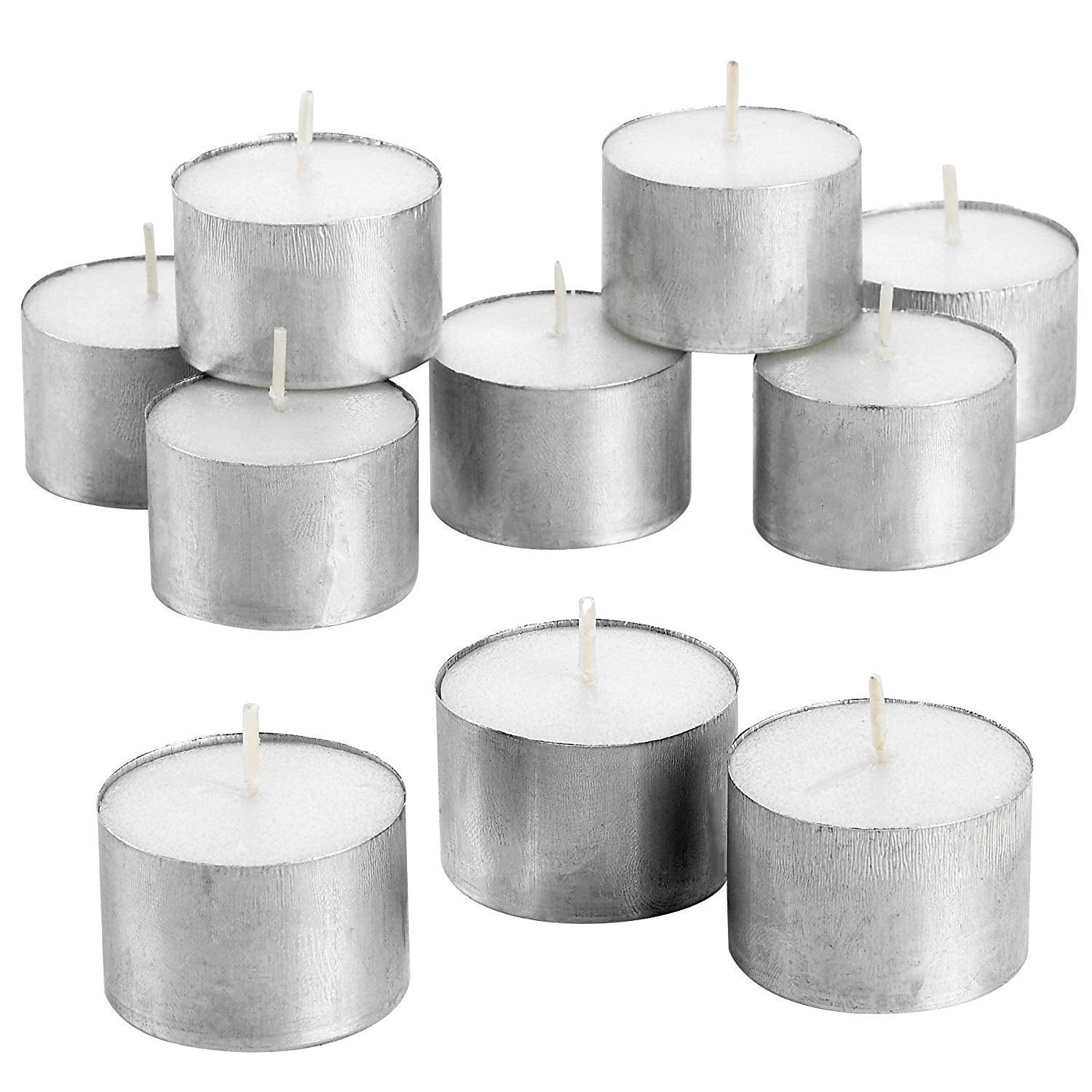 Srajan Paraffin Wax Tealight Candles, Pack of 10, Unscented Guaranteed 10 Hrs Burn Time | Tealight Candles Unscented White Tea L
