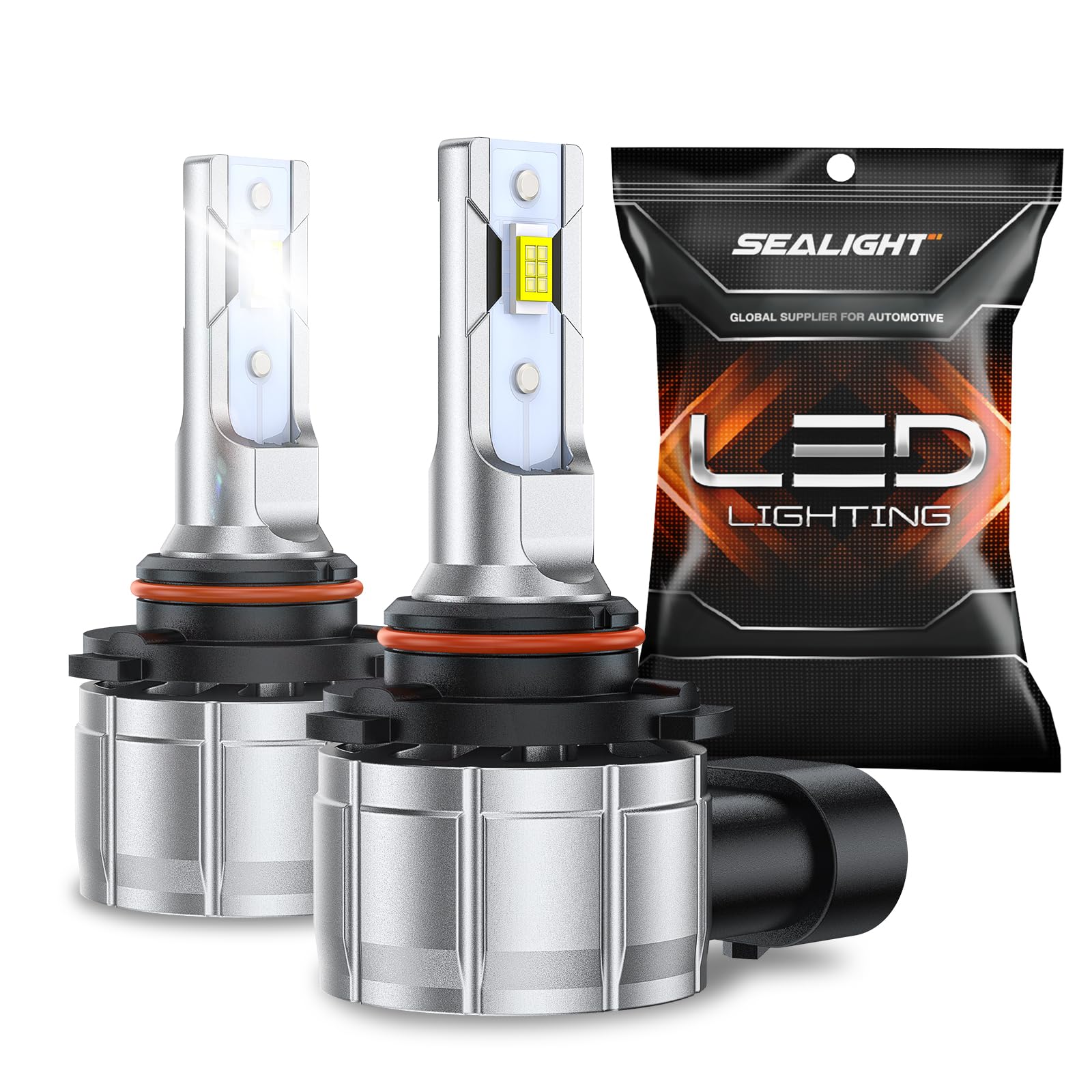 SEALIGHT 9006 LED Fog Light Bulbs, 600% Brightness, 6500K Cool White, F4 HB4, Pack of 2