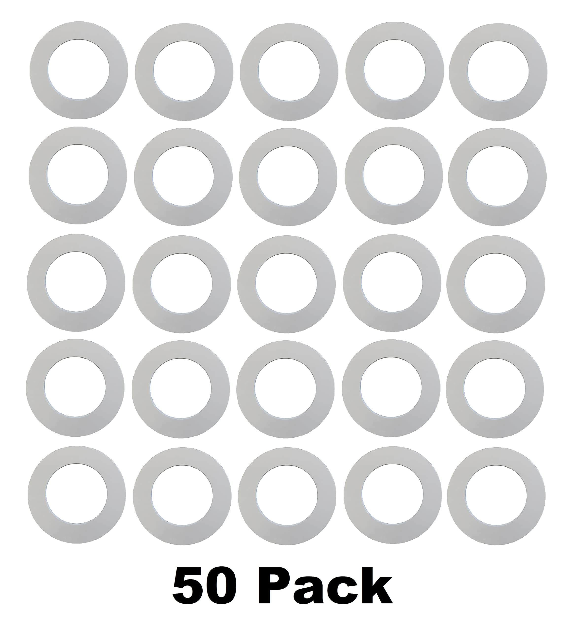 JSP Manufacturing Trim Rings Plastic Ring 10in Inch Recessed Light Fixture 50 Pack White