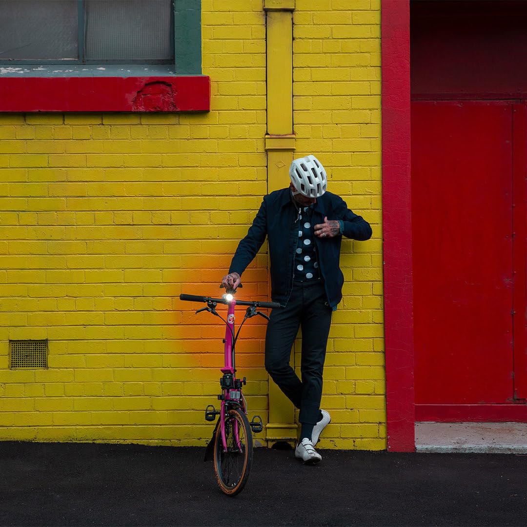 Knog Plug USB Rechargeable Bike Light - 250 Lumen Bike Headlight with Low Battery Indicator, Side Visibility, IP67 Waterproof, 5