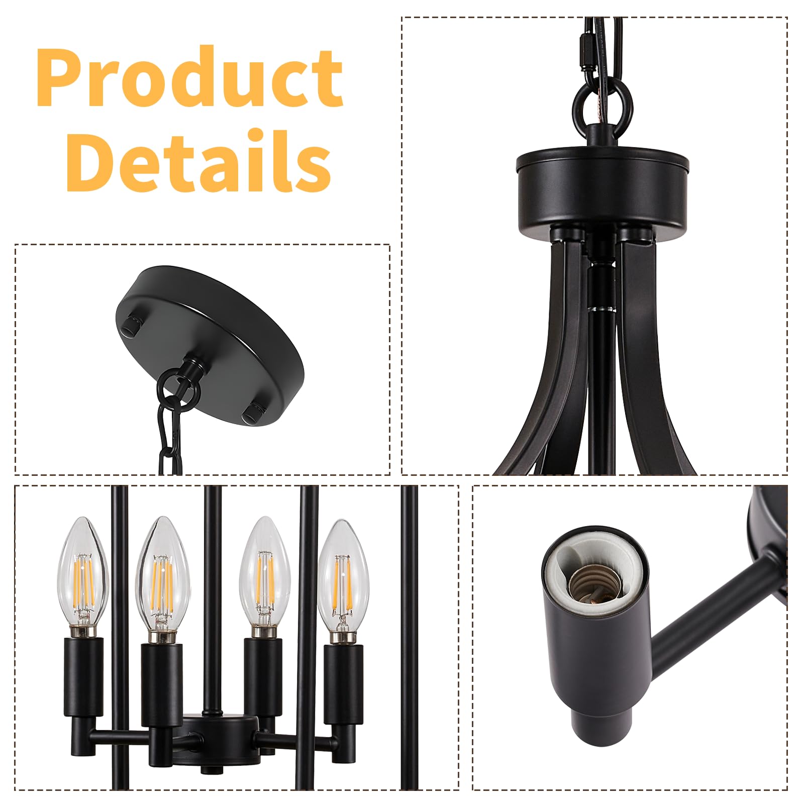 Miaybph Foyer Chandeliers For High Ceilings, Lantern Tiered Black Chandelier Square Light Fixture Metal Farmhouse Pendant Lights