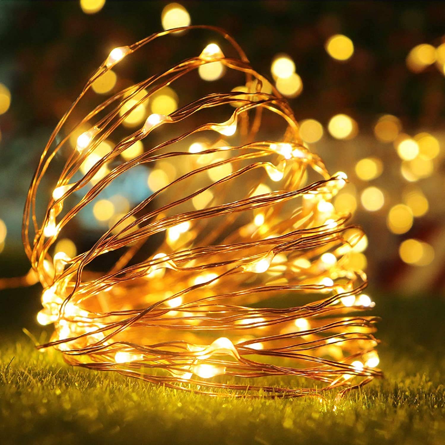 Mumuxi 20Ft Fairy Lights - 4 Pack Warm White Led String Lights, Battery Operated, Waterproof Copper Wire, Model T28