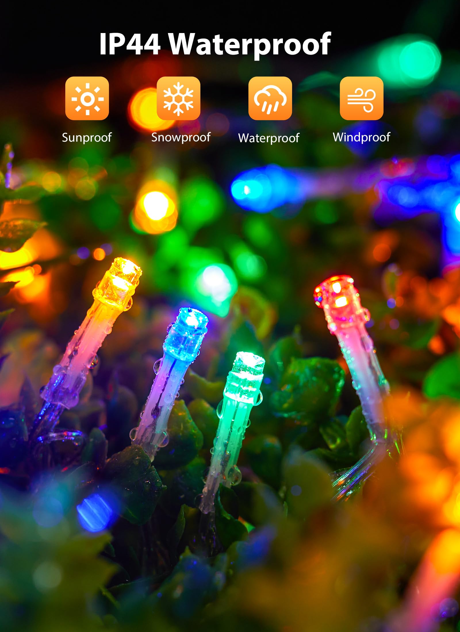 Brightown Battery Operated String Lights Outdoor, 10Ft 120 Led Battery Powered Cluster String Lights With Timer, 8 Modes, Waterproof Twinkle Fairy Firecracker Lights For Outside Indoor, Multicolor